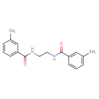 Chemical structure of 3-methyl-N-{2-[(3-methylphenyl)formamido]ethyl}benzamide - CSSB00032003616
