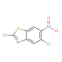 Chemical structure of 2,5-dichloro-6-nitro-1,3-benzothiazole - CSSB00102952127