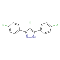 Chemical structure of 4-chloro-3,5-bis(4-chlorophenyl)-1H-pyrazole - CSSB00015198789