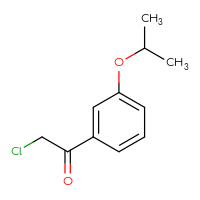 Chemical structure of 2-chloro-1-[3-(propan-2-yloxy)phenyl]ethan-1-one - CSSB00012706899