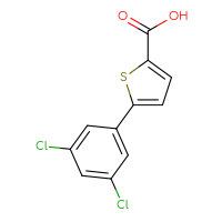 Chemical structure of 5-(3,5-dichlorophenyl)thiophene-2-carboxylic acid - CSSB00000742715