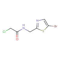 Chemical structure of N-[(5-bromo-1,3-thiazol-2-yl)methyl]-2-chloroacetamide - CSSB00024582542