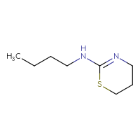 Chemical structure of N-butyl-5,6-dihydro-4H-1,3-thiazin-2-amine - CSSB00000182842