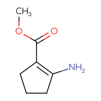 Chemical structure of methyl 2-aminocyclopent-1-ene-1-carboxylate - CSSB00000124056
