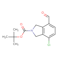Chemical structure of tert-butyl 4-chloro-7-formyl-2,3-dihydro-1H-isoindole-2-carboxylate - CSSB20814012346