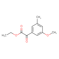 Chemical structure of ethyl 2-(3-methoxy-5-methylphenyl)-2-oxoacetate - CSSB00044485014