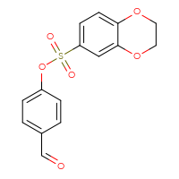 Chemical structure of 4-formylphenyl 2,3-dihydro-1,4-benzodioxine-6-sulfonate - CSSB00020670589