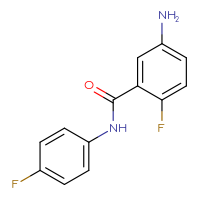 Chemical structure of 5-amino-2-fluoro-N-(4-fluorophenyl)benzamide - CSSB00000446994