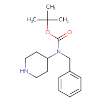 Chemical structure of tert-butyl N-benzyl-N-(piperidin-4-yl)carbamate - CSSB00010243409