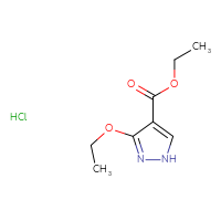 Chemical structure of ethyl 3-ethoxy-1H-pyrazole-4-carboxylate hydrochloride - CSSB06430523431