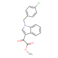 Chemical structure of methyl 2-{1-[(4-chlorophenyl)methyl]-1H-indol-3-yl}-2-oxoacetate - CSSB00025718708