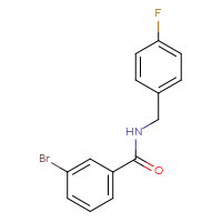 Chemical structure of 3-bromo-N-[(4-fluorophenyl)methyl]benzamide - CSSB00000579133