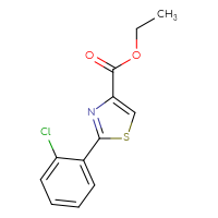 Chemical structure of ethyl 2-(2-chlorophenyl)-1,3-thiazole-4-carboxylate - CSSB00005709976