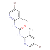 Chemical structure of 1,3-bis(5-bromo-3-methylpyridin-2-yl)urea - CSSB00103154637