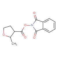 Chemical structure of 1,3-dioxo-2,3-dihydro-1H-isoindol-2-yl 2-methyloxolane-3-carboxylate - CSSB00116215164