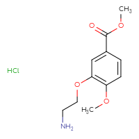 Chemical structure of methyl 3-(2-aminoethoxy)-4-methoxybenzoate hydrochloride - CSSB06726388193