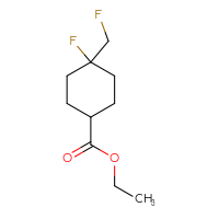 Chemical structure of ethyl 4-fluoro-4-(fluoromethyl)cyclohexane-1-carboxylate - CSSB07139565661