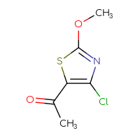 Chemical structure of 1-(4-chloro-2-methoxy-1,3-thiazol-5-yl)ethan-1-one - CSSB00116209577