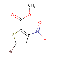 Chemical structure of methyl 5-bromo-3-nitrothiophene-2-carboxylate - CSSB00010977327