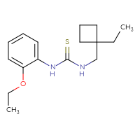 Chemical structure of 1-(2-ethoxyphenyl)-3-[(1-ethylcyclobutyl)methyl]thiourea - CSSB01586240166