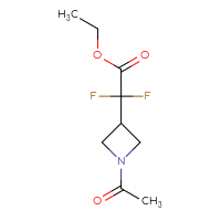 Chemical structure of ethyl 2-(1-acetylazetidin-3-yl)-2,2-difluoroacetate - CSSB21123234491