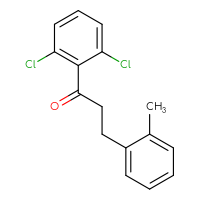 Chemical structure of 1-(2,6-dichlorophenyl)-3-(2-methylphenyl)propan-1-one - CSSB00020570767