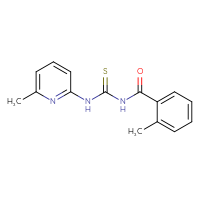 Chemical structure of 1-(2-methylbenzoyl)-3-(6-methylpyridin-2-yl)thiourea - CSSB00121706207