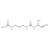 Chemical structure of N-(3-{[(but-3-en-2-yl)carbamothioyl]amino}propyl)acetamide - CSSB01132575130
