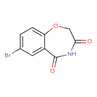 Chemical structure of 7-bromo-2,3,4,5-tetrahydro-1,4-benzoxazepine-3,5-dione - CSSB00010175916