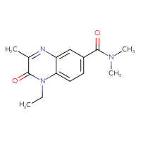 Chemical structure of 1-ethyl-N,N,3-trimethyl-2-oxo-1,2-dihydroquinoxaline-6-carboxamide - CSSB00133088008
