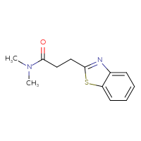 Chemical structure of 3-(1,3-benzothiazol-2-yl)-N,N-dimethylpropanamide - CSSB00000252621