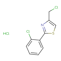 Chemical structure of 4-(chloromethyl)-2-(2-chlorophenyl)-1,3-thiazole hydrochloride - CSSB00102954211