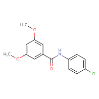 Chemical structure of N-(4-chlorophenyl)-3,5-dimethoxybenzamide - CSSB00027989149
