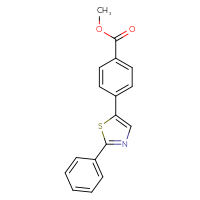 Chemical structure of methyl 4-(2-phenyl-1,3-thiazol-5-yl)benzoate - CSSB01790838871