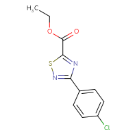 Chemical structure of ethyl 3-(4-chlorophenyl)-1,2,4-thiadiazole-5-carboxylate - CSSB00020649319