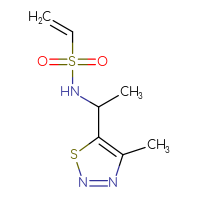 Chemical structure of N-[1-(4-methyl-1,2,3-thiadiazol-5-yl)ethyl]ethene-1-sulfonamide - CSSB00155117894