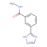 Chemical structure of N-methyl-3-(1H-1,2,4-triazol-5-yl)benzamide - CSSB01991558062