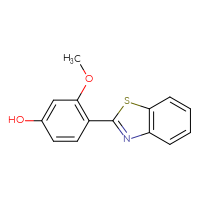 Chemical structure of 4-(1,3-benzothiazol-2-yl)-3-methoxyphenol - CSSB06585936850