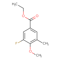 Chemical structure of ethyl 3-fluoro-4-methoxy-5-methylbenzoate - CSSB00032246314