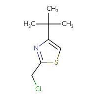Chemical structure of 4-tert-butyl-2-(chloromethyl)-1,3-thiazole - CSSB00000686755
