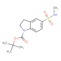 Chemical structure of tert-butyl 5-(methylsulfamoyl)-2,3-dihydro-1H-indole-1-carboxylate - CSSB14804804473