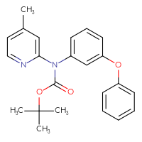 Chemical structure of tert-butyl N-(4-methylpyridin-2-yl)-N-(3-phenoxyphenyl)carbamate - CSSB00020651718