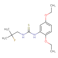 Chemical structure of 1-(2,5-diethoxyphenyl)-3-(2-fluoro-2-methylpropyl)thiourea - CSSB02069494767