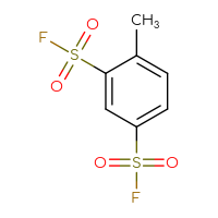 Chemical structure of 4-methylbenzene-1,3-disulfonyl difluoride - CSSB00021434852