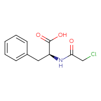 Chemical structure of (2S)-2-(2-chloroacetamido)-3-phenylpropanoic acid - CSSB00102640239
