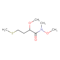 Chemical structure of N,2-dimethoxy-N-methyl-4-(methylsulfanyl)butanamide - CSSB02271960581