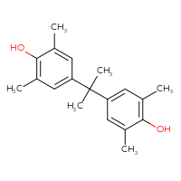 Chemical structure of 4-[2-(4-hydroxy-3,5-dimethylphenyl)propan-2-yl]-2,6-dimethylphenol - CSSB00000136227