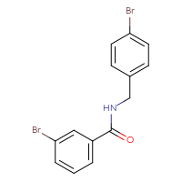 Chemical structure of 3-bromo-N-[(4-bromophenyl)methyl]benzamide - CSSB00000644429