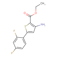Chemical structure of ethyl 3-amino-5-(2,4-difluorophenyl)thiophene-2-carboxylate - CSSB00041797038