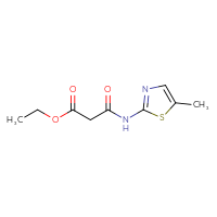 Chemical structure of ethyl 2-[(5-methyl-1,3-thiazol-2-yl)carbamoyl]acetate - CSSB00000058584